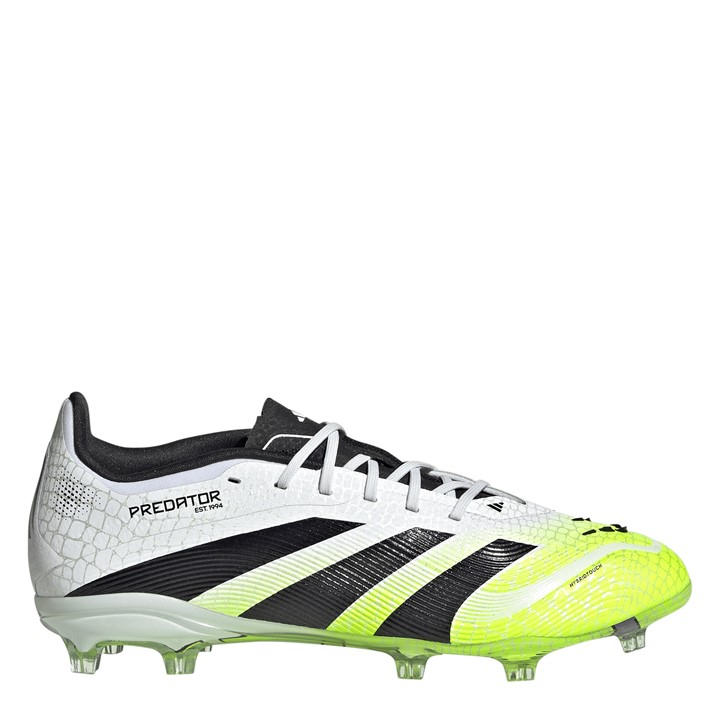 Adidas Boys White Predator Elite Junior Firm Ground Football Boots Size 5.5