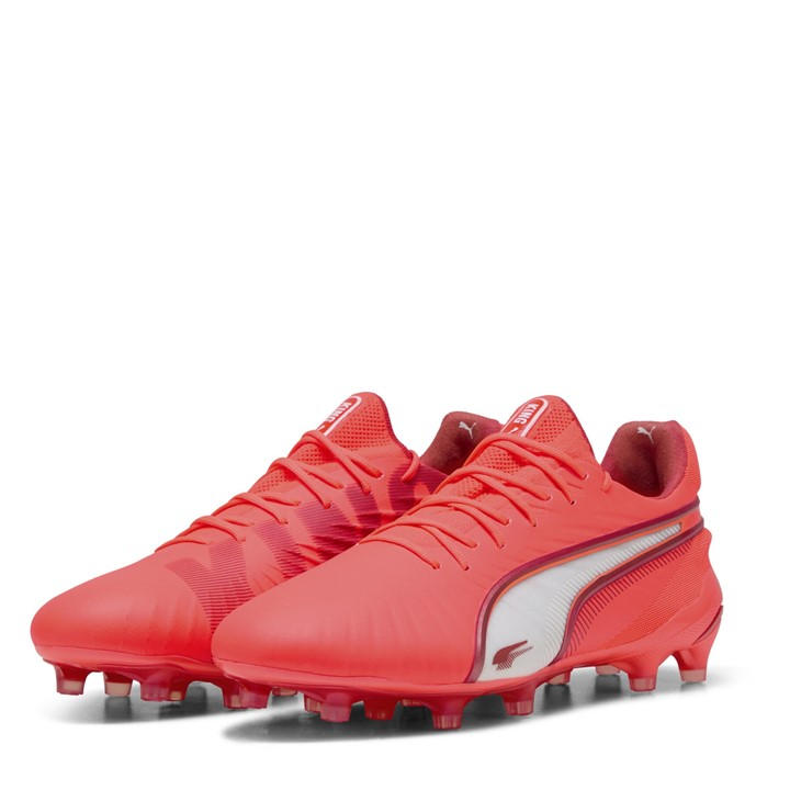 Puma Boys Red King Ultimate Firm Ground Football Boots Juniors