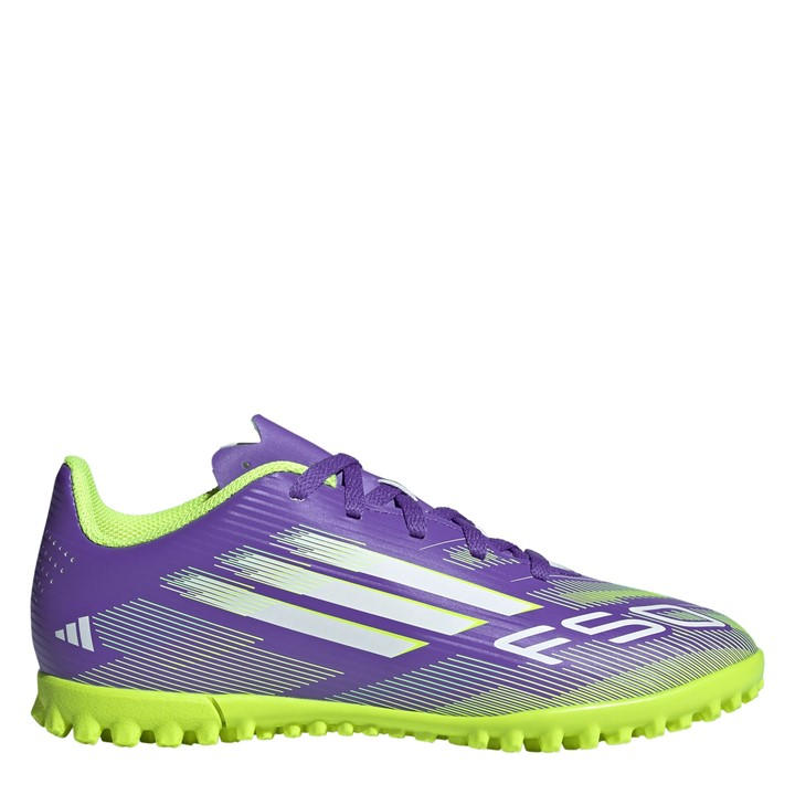 Adidas Boys Purple F50 Club Juniors Astro Turf Football Boots Size 5.5