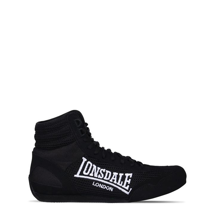 Lonsdale Boys Black Contender Junior Boxing Boots Size 5.5