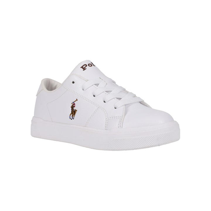 Polo Ralph Lauren Boys White Sutton Low Trainers Juniors Size 3
