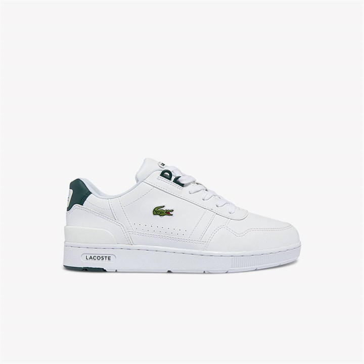 Wht/Drk Grn 1R5 - Lacoste - T-Clip Junior Trainers