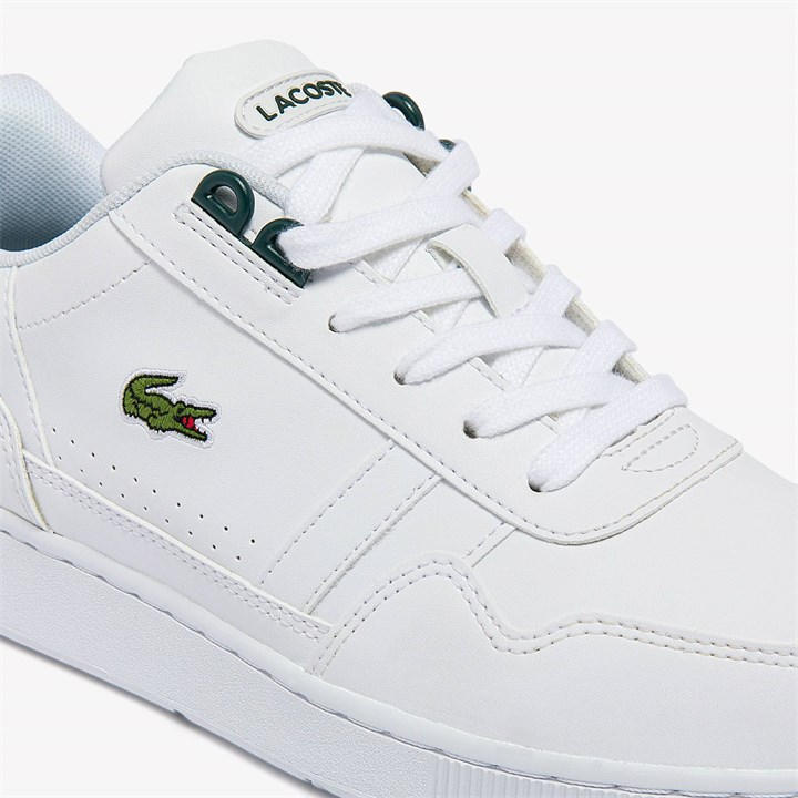 Wht/Drk Grn 1R5 - Lacoste - T-Clip Junior Trainers