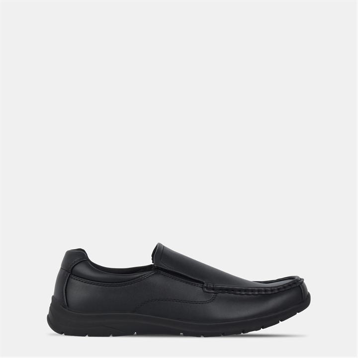Giorgio Boys Black Bexley Slip On Shoes Junior Size 5.5