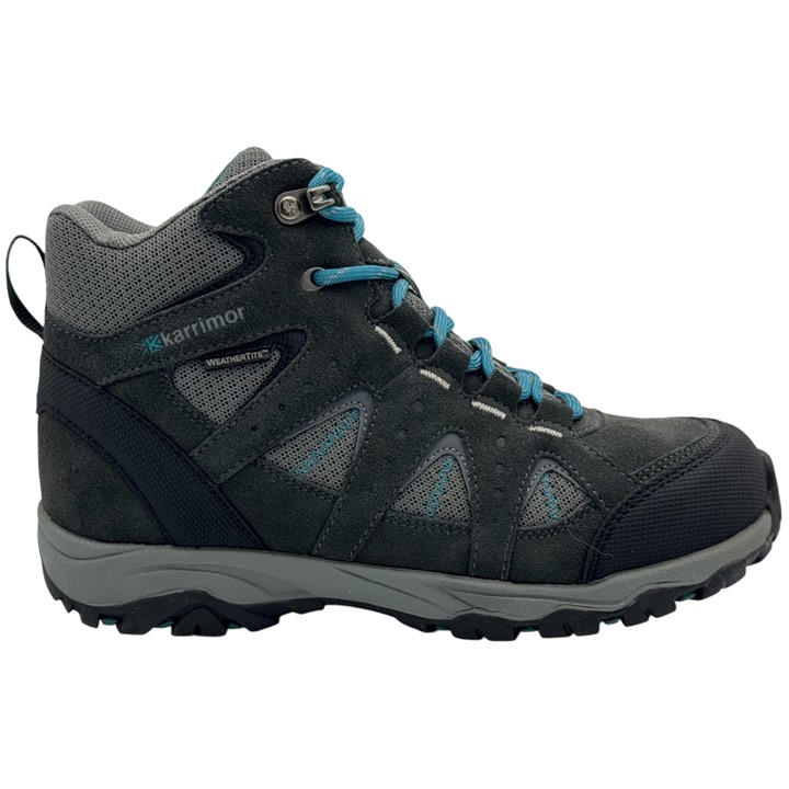 Karrimor Boys Grey Mount Mid Junior Waterproof Walking Shoes Size 3