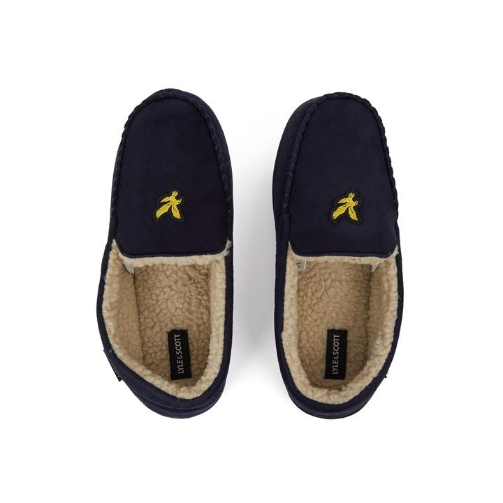 Lyle And Scott Men's Blue Lyle Aspen Moccasin Slipper Size 9