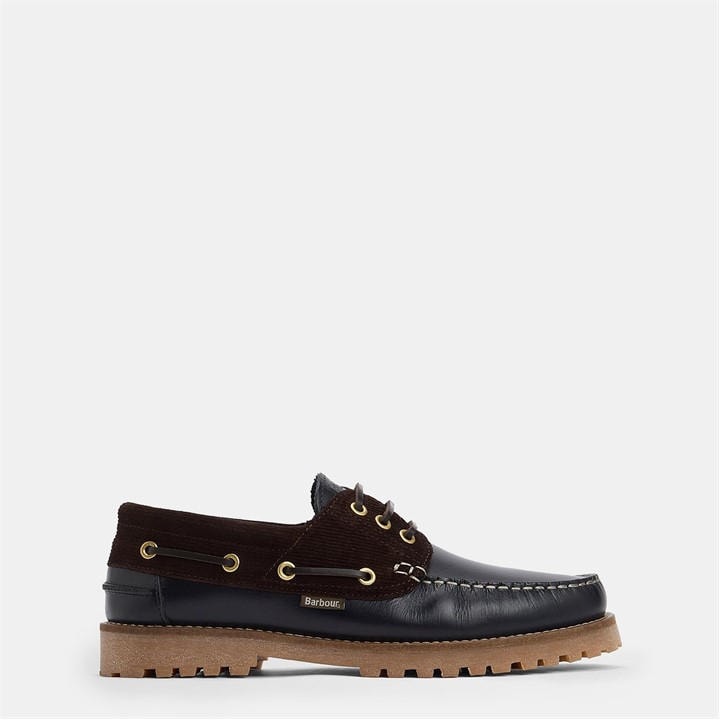 Barbour Men's Black B.li Deck Boat Shoe Sn54 Size 8