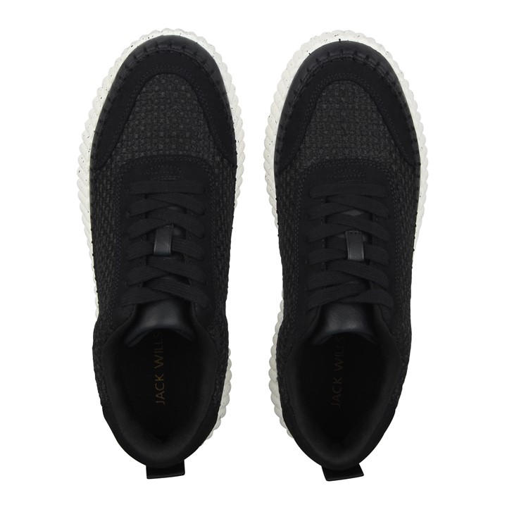 Black - Jack Wills - JW Wedge Trnr Ld53