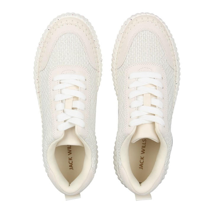 Cream - Jack Wills - JW Wedge Trnr Ld53