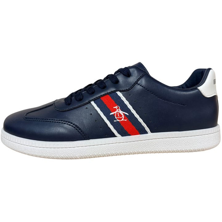 Original Penguin Men's Blue Low Profile Lace-Up Trainers Juniors Size 12