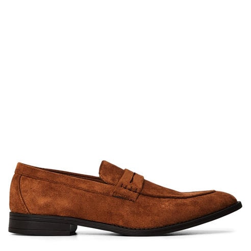 Wheres That From - Mens Suede Slip On Penny Loafers