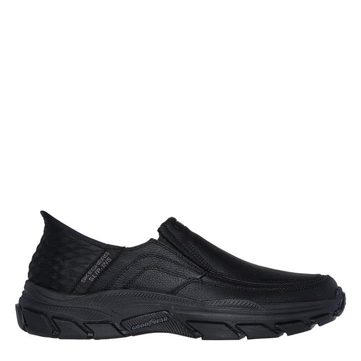 Blk Lth - Skechers - Respected Elgin Slip In Shoes Mens