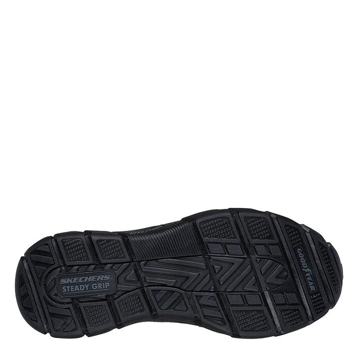 Blk Lth - Skechers - Respected Elgin Slip In Shoes Mens