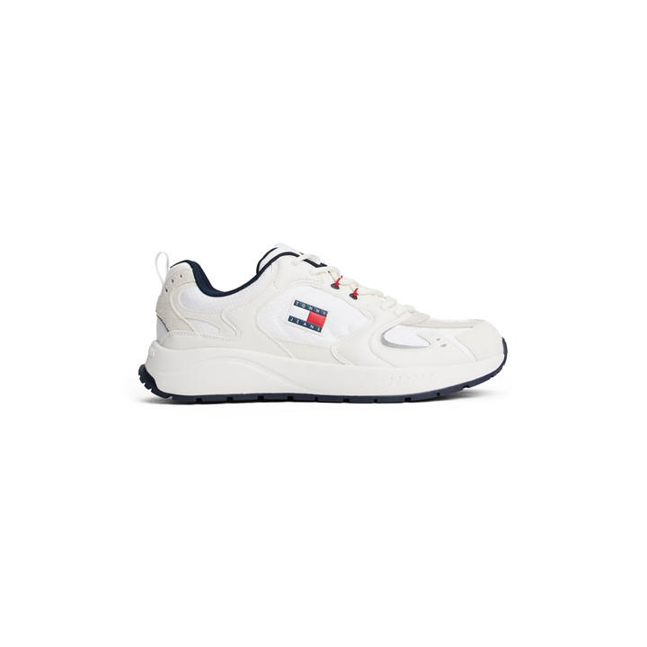 Tommy Jeans Men's White Tj Runner Mix Size 11
