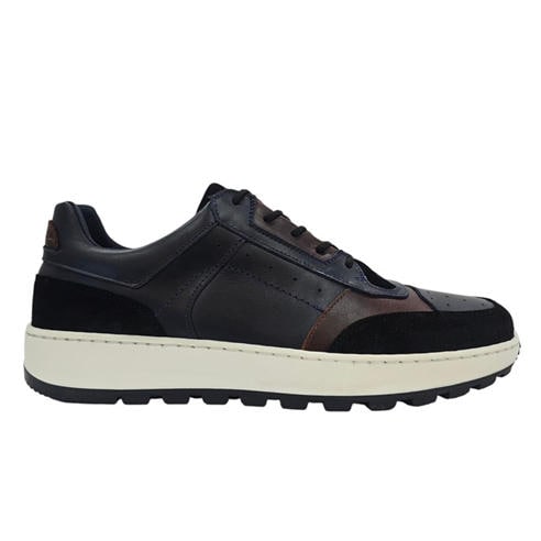 Deakins - Men's Bell Leather Lace Up Memory Foam Low-Top Trainers