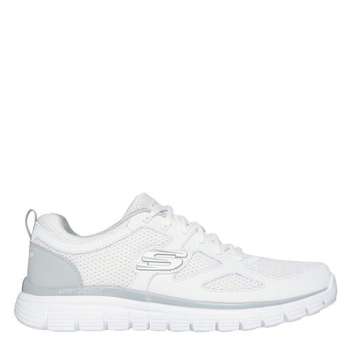 Skechers Men's White Flex Burns Agoura Trainers - Size 9