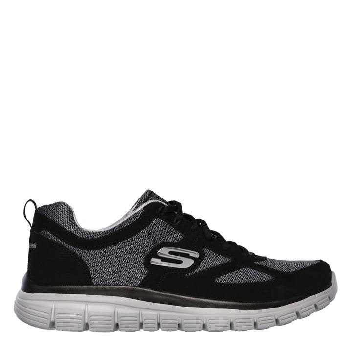Skechers Men's Black Flex Burns Agoura Trainers - Size 9