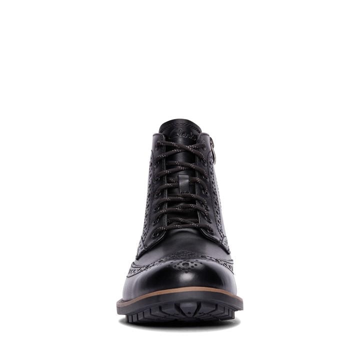 Black Leather - Clarks - Westcombe Brogue Boots