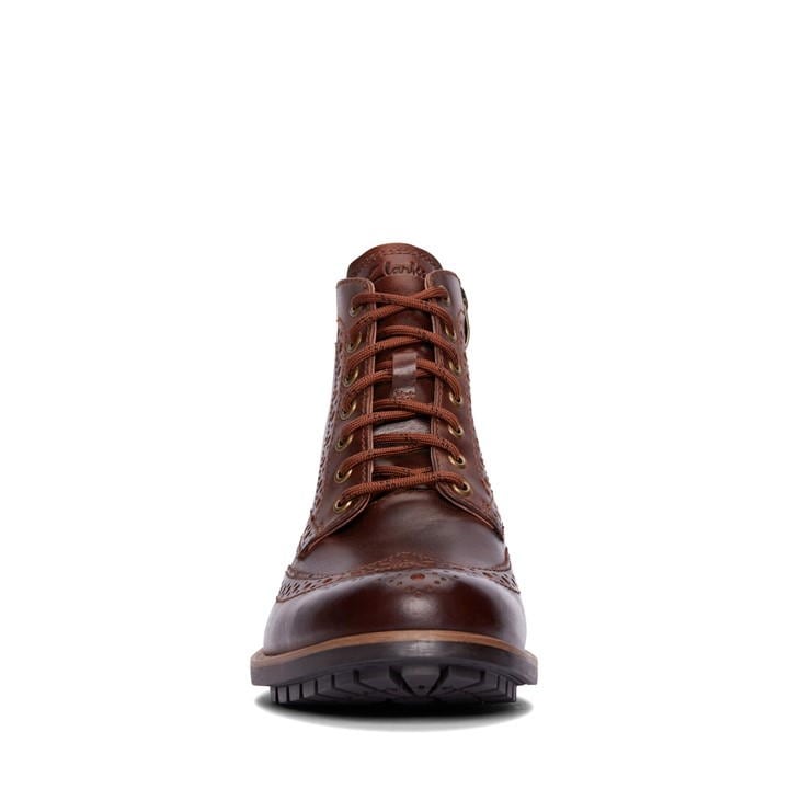 Brown Leather - Clarks - Westcombe Brogue Boots