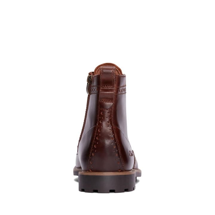 Brown Leather - Clarks - Westcombe Brogue Boots