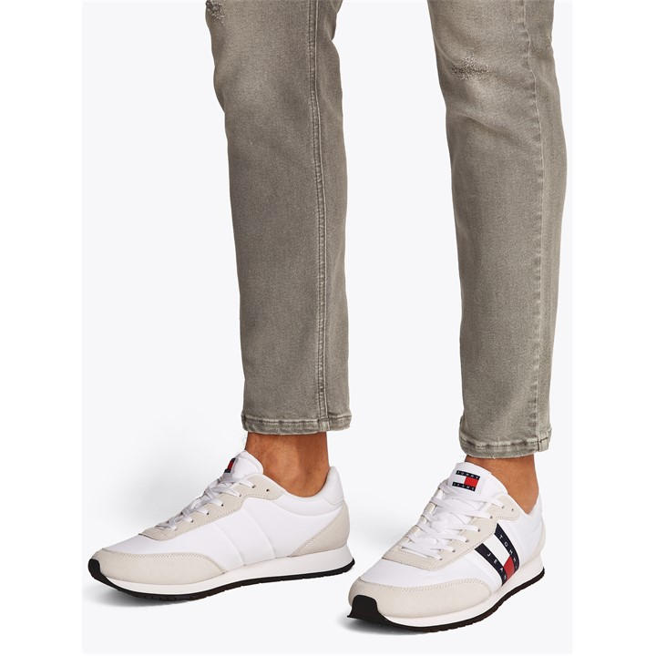Tommy Jeans Men's White Casual Ess Trainers Size 7