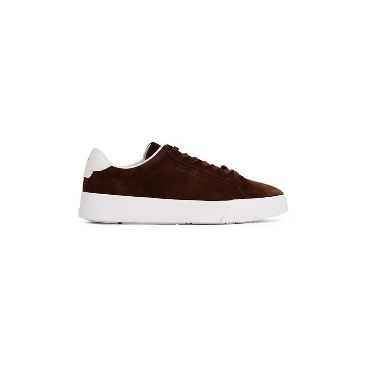 TOMMY HILFIGER COURT LEATHER LOW TOP TRAINERS