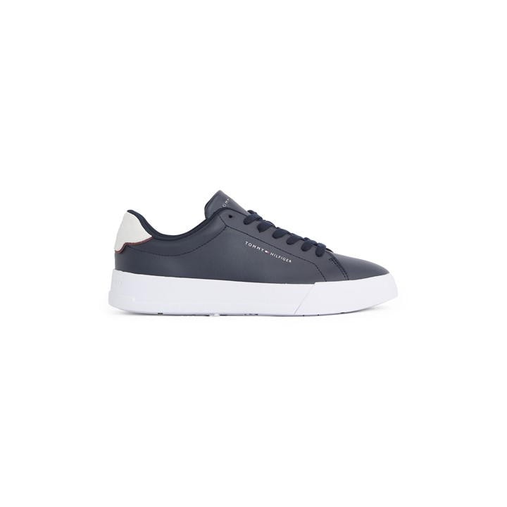 Tommy Hilfiger Men's Blue Court Leather Low Top Trainers Size 11
