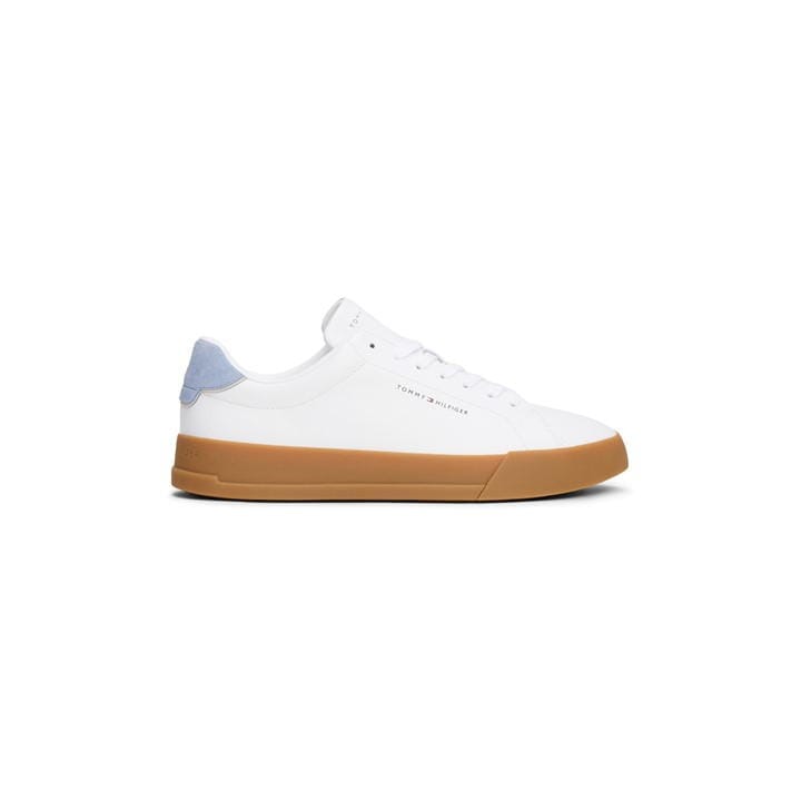 TOMMY HILFIGER COURT LEATHER LOW TOP TRAINERS
