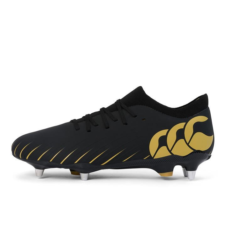 Canterbury Men's Black Speed Pro Soft Ground Rugby Boots Size 10