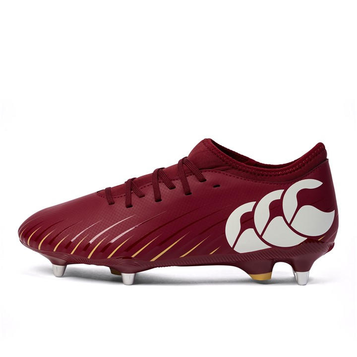 Canterbury Men's Red Speed Team Soft Ground Rugby Boots Size 11
