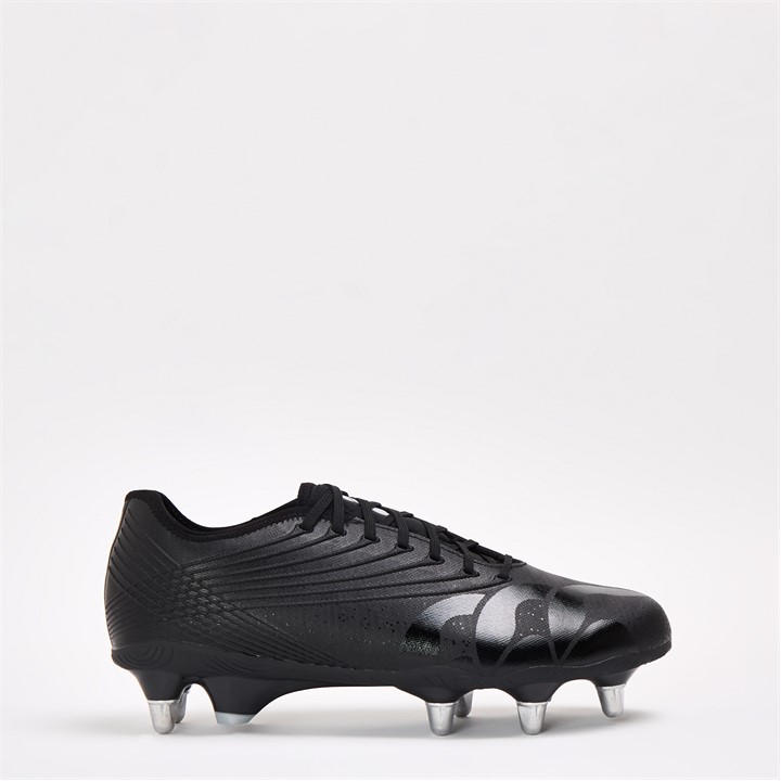 Canterbury Men's Black Stampede Groundbreak Pro Soft Ground Rugby Boots Size 9.5