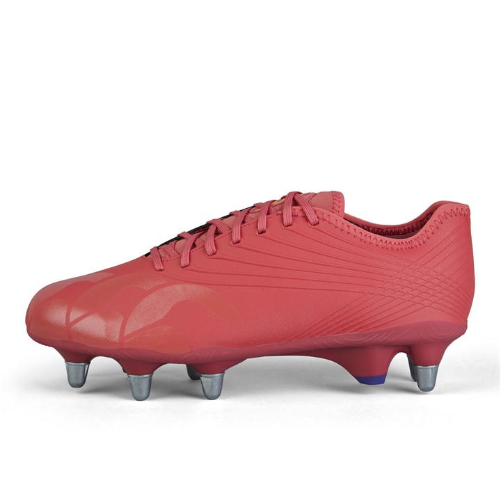 Canterbury Men's Red Stampede Groundbreak Pro Soft Ground Rugby Boots Size 9.5