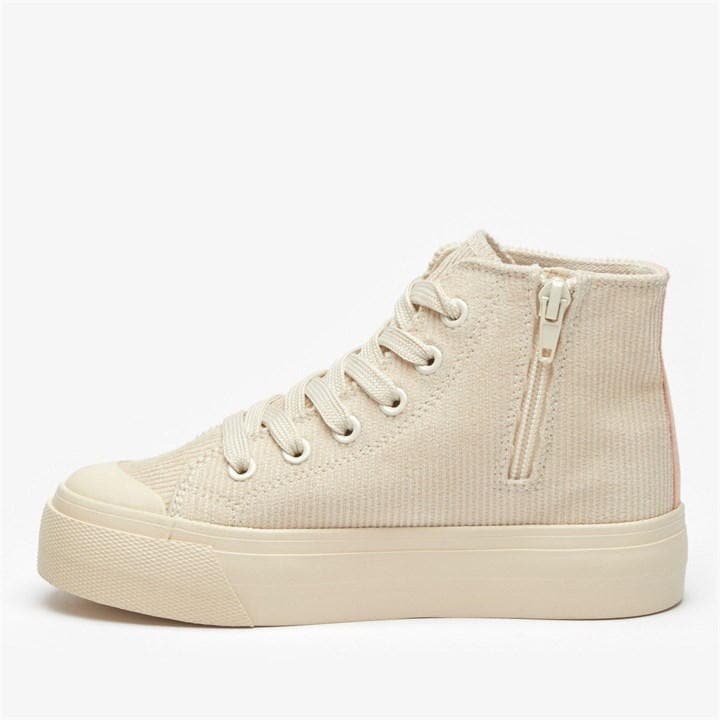 Cream - Be You - Girls Cord Hi Top Trainer