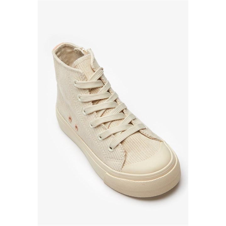 Cream - Be You - Girls Cord Hi Top Trainer