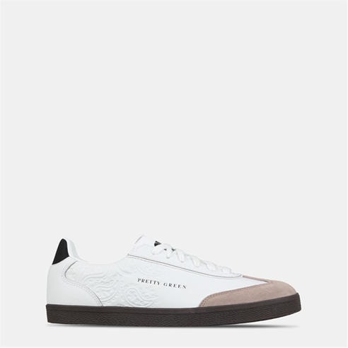 Pretty Green - Men's Moorgate Leather Court Trainers