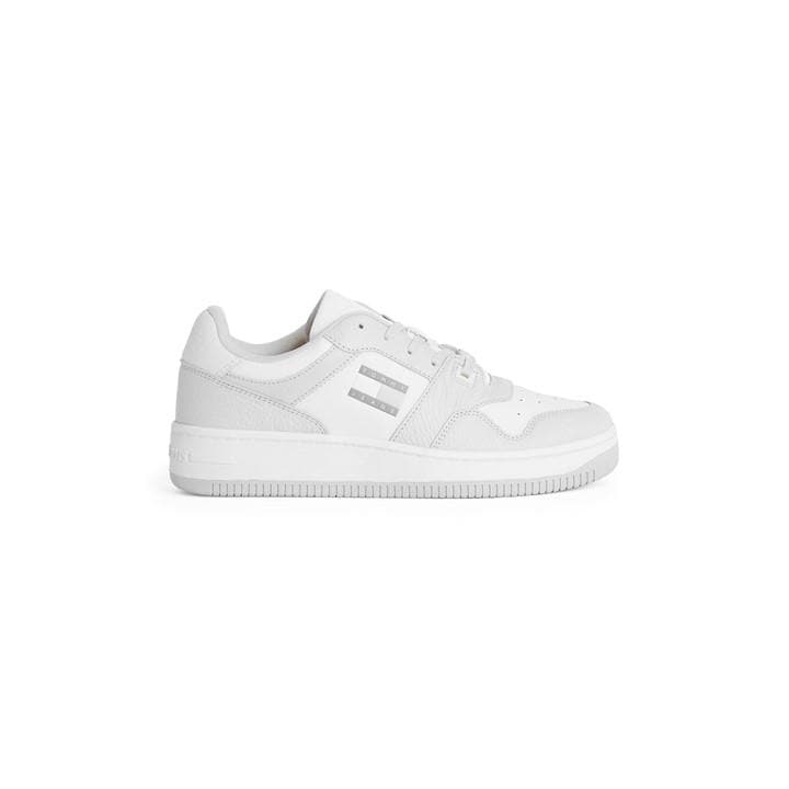 Tommy Jeans Men's White Retro Leather Basket Trainers Size 11