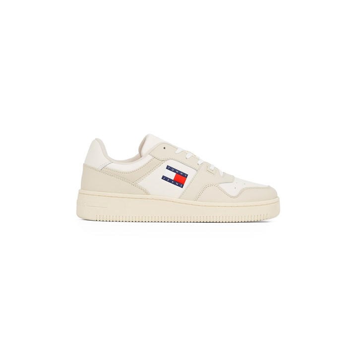 Tommy Jeans Men's White Retro Leather Basket Trainers Size 10