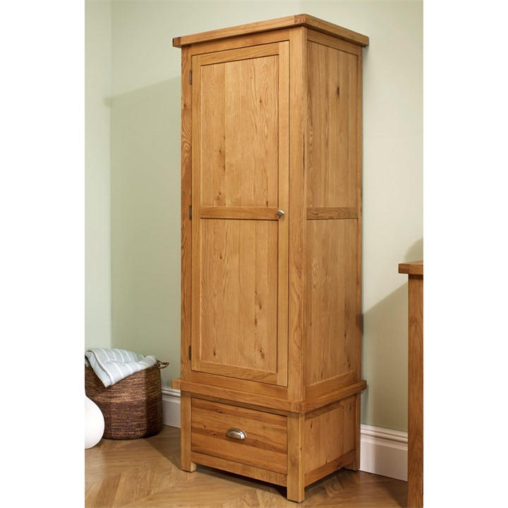 Birlea Unisex Brown Woburn 1 Door 1 Drawer Wardrobe