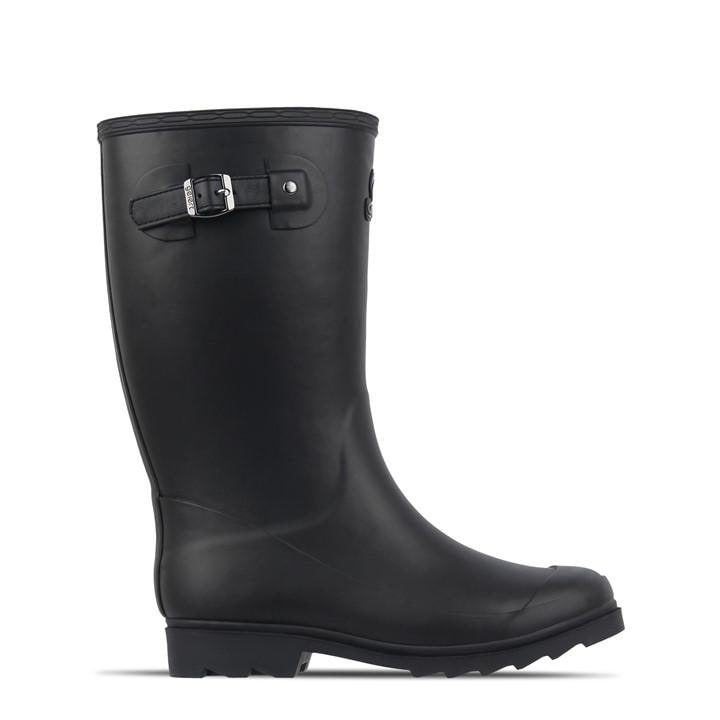 Gelert Women's Black Fur Lined Welly Boot Size 8