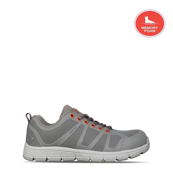 Dunlop Men's Grey Reno Steel Toe Cap Shoes Size 9
