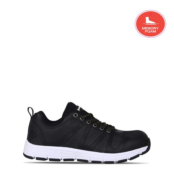 Dunlop Men's Black Reno Steel Toe Cap Shoes Size 11.5