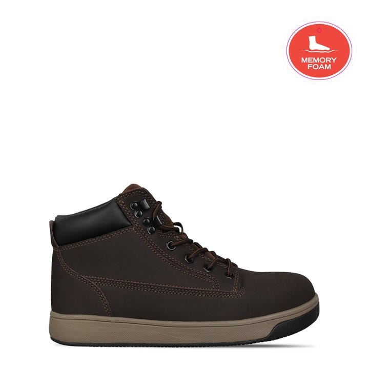 Dunlop Men's Brown Nebraska Memory Foam Safety Boots Size 7