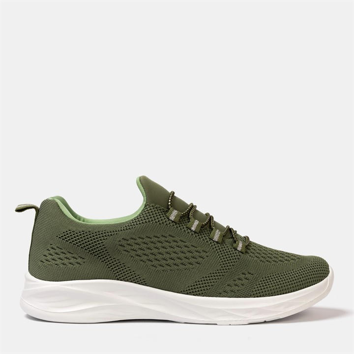 Donnay Women's Green Knit Runner Slip On Trainers Size 8