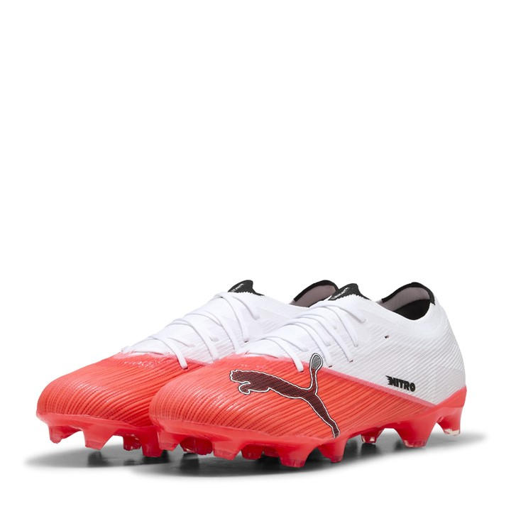 Adidas White F50 Pro Firm Ground Football Boots - Size 11