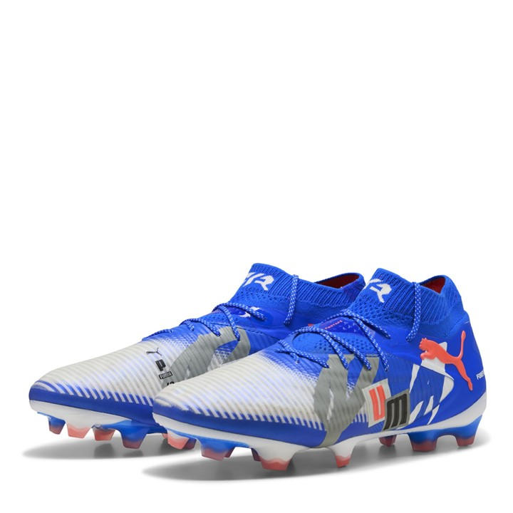 Puma Men's White Future 8 Ultimate Adults Firm Ground Football Boots Size 9.5
