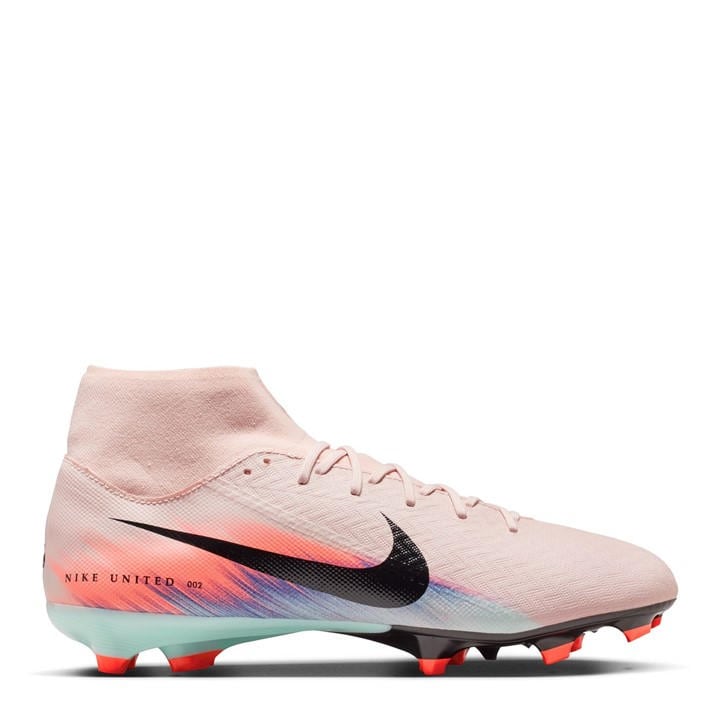 Nike Men's Pink Zoom Mercurial Superfly 10 Academy Adults Firm Ground Football Boots