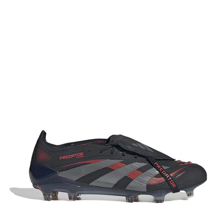 Adidas Mens Black Predator Elite Fold-Over Tongue Firm Ground Football Boots - Size 11.5