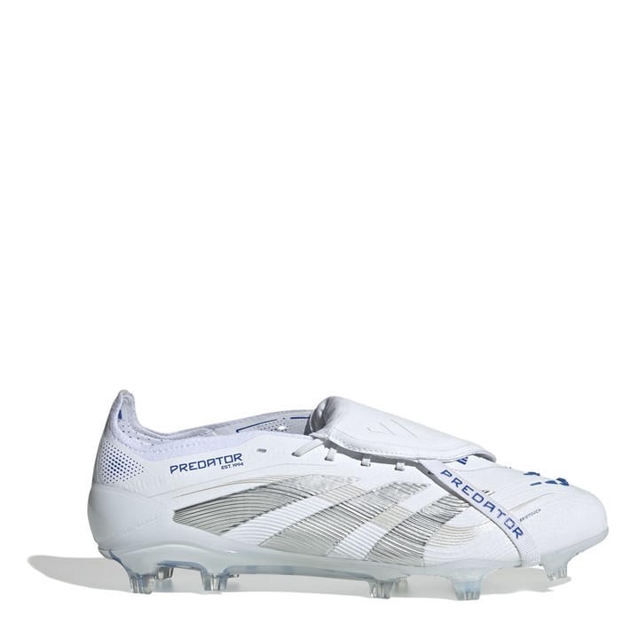 Adidas Men's White Predator Elite Fold-Over Tongue Firm Ground Football Boots Size 12