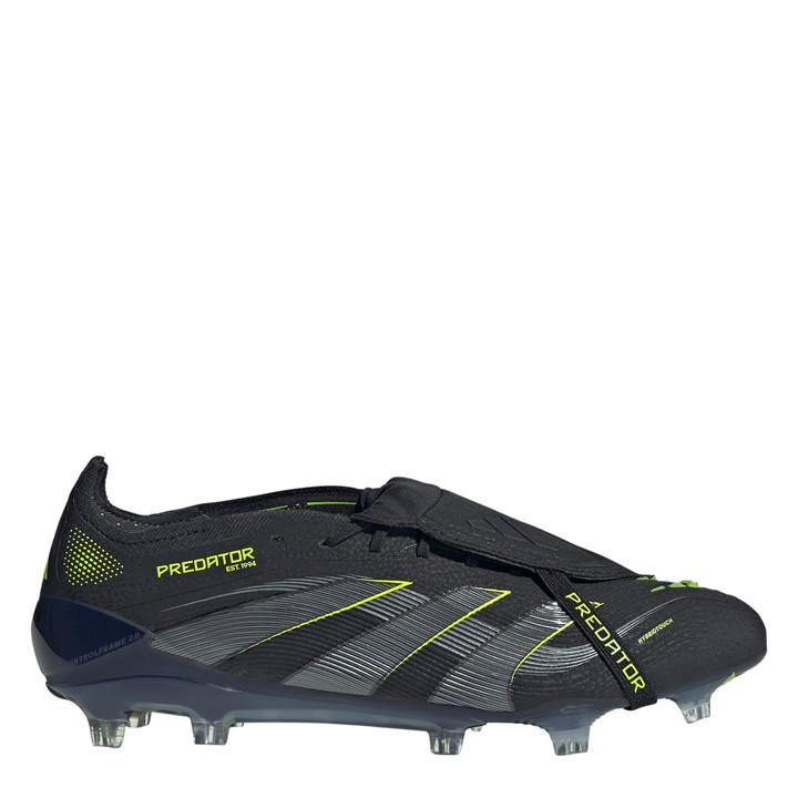Adidas Men's Black Predator Elite Fold-Over Tongue Firm Ground Football Boots Size 9.5