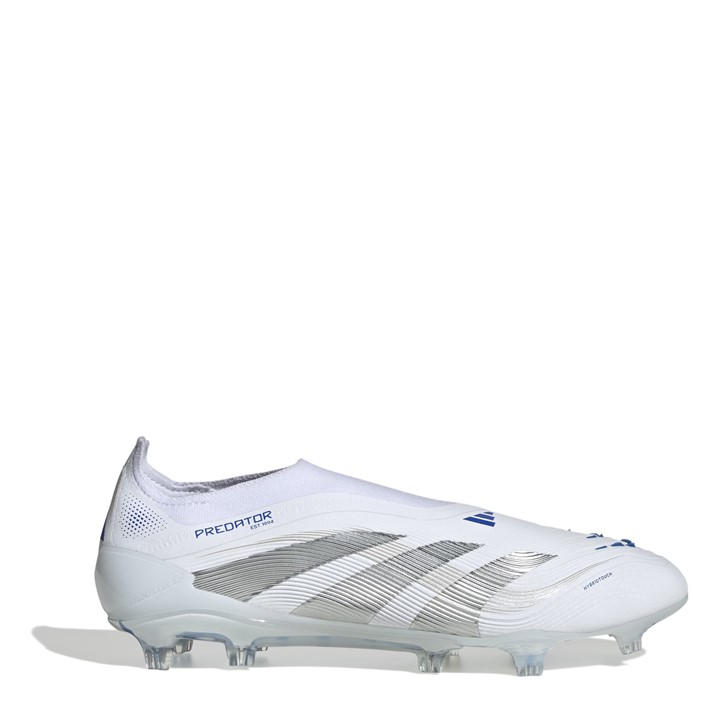 Adidas Men's White Predator Elite Laceless Firm Ground Football Boots Size 11.5